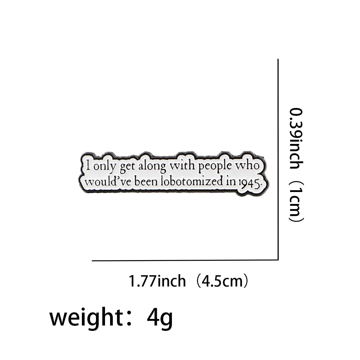 1945 Lobotomized Enamel Pin 1