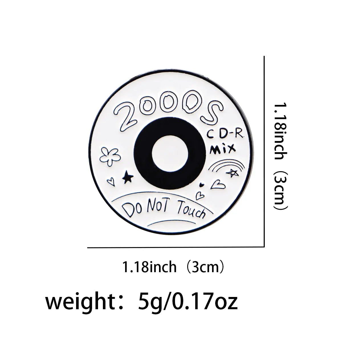 2000s Do Not Touch Enamel Pin 1