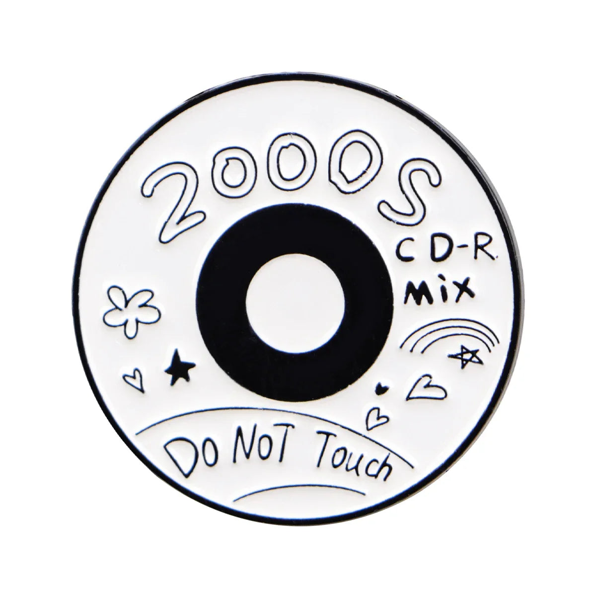 2000s Do Not Touch Enamel Pin 1