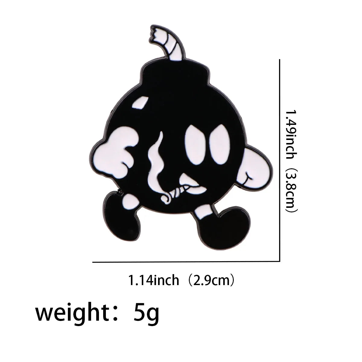 Angry Bomb Enamel Pin 1