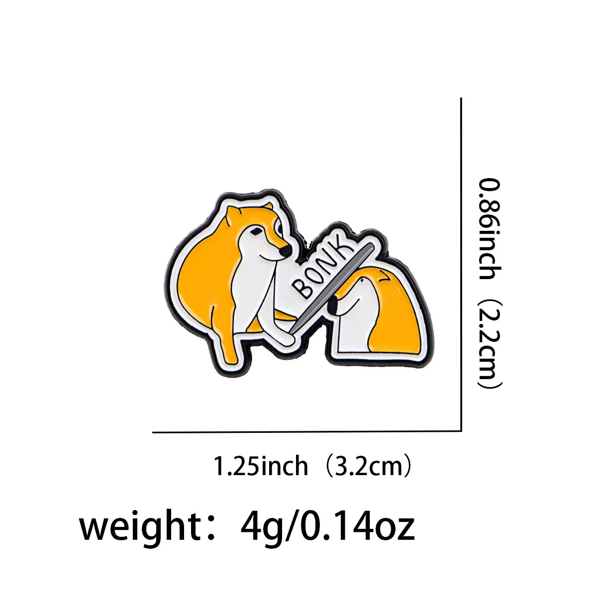 Bonk Dog Enamel Pin 1