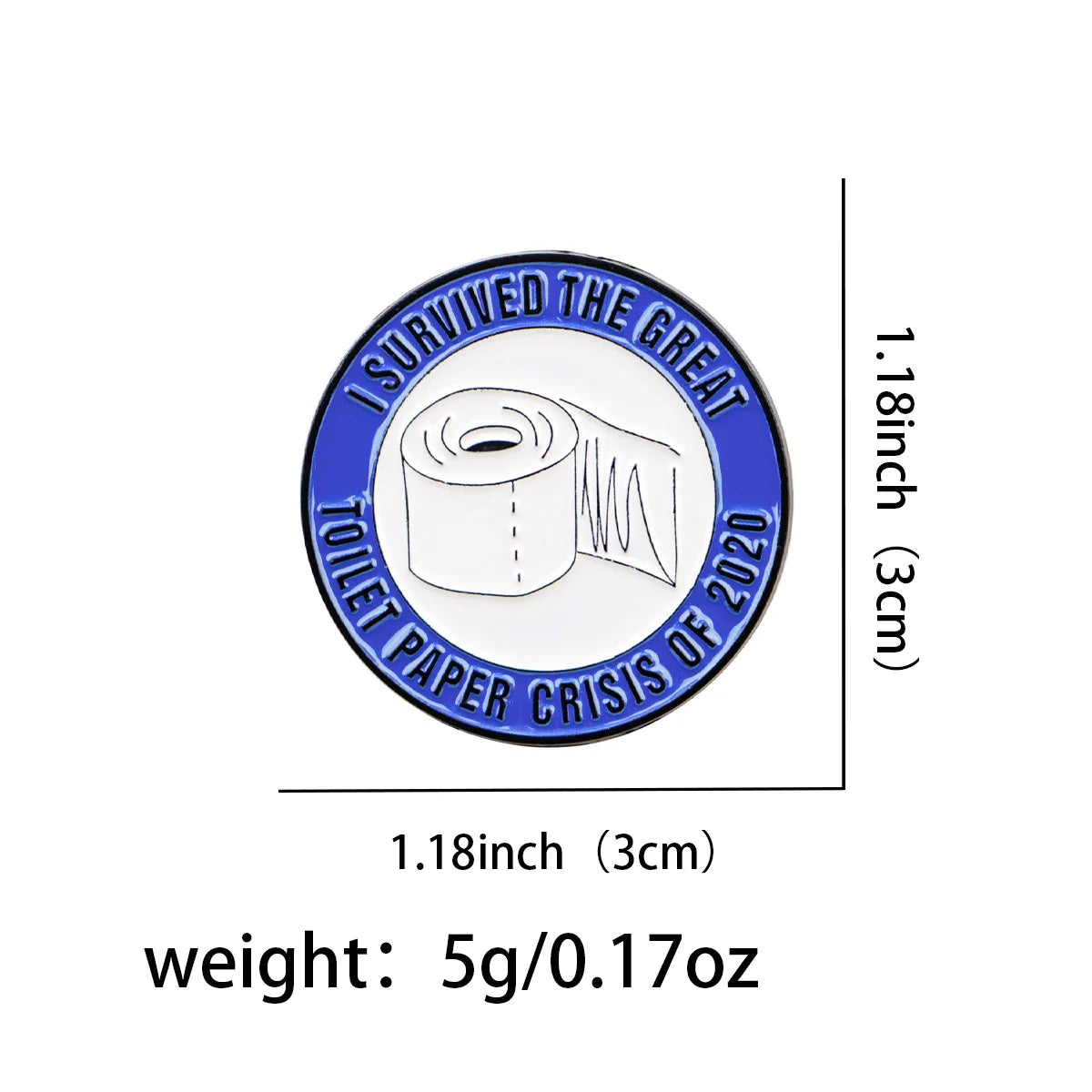 Covid Toilet Paper Enamel Pin 1