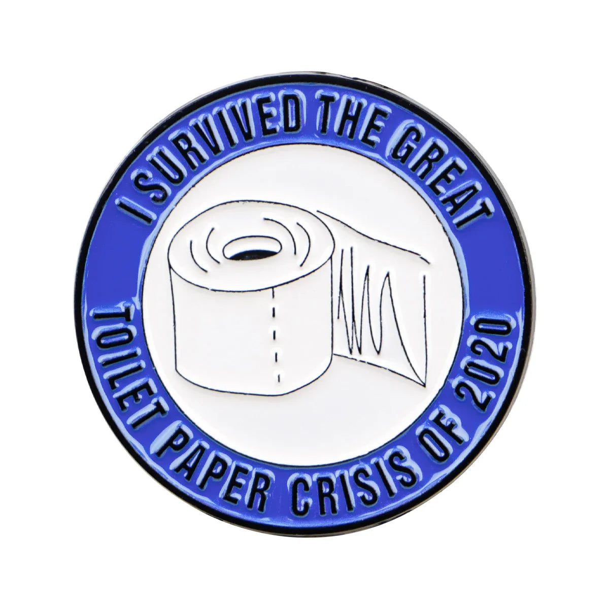 Covid Toilet Paper Enamel Pin 1