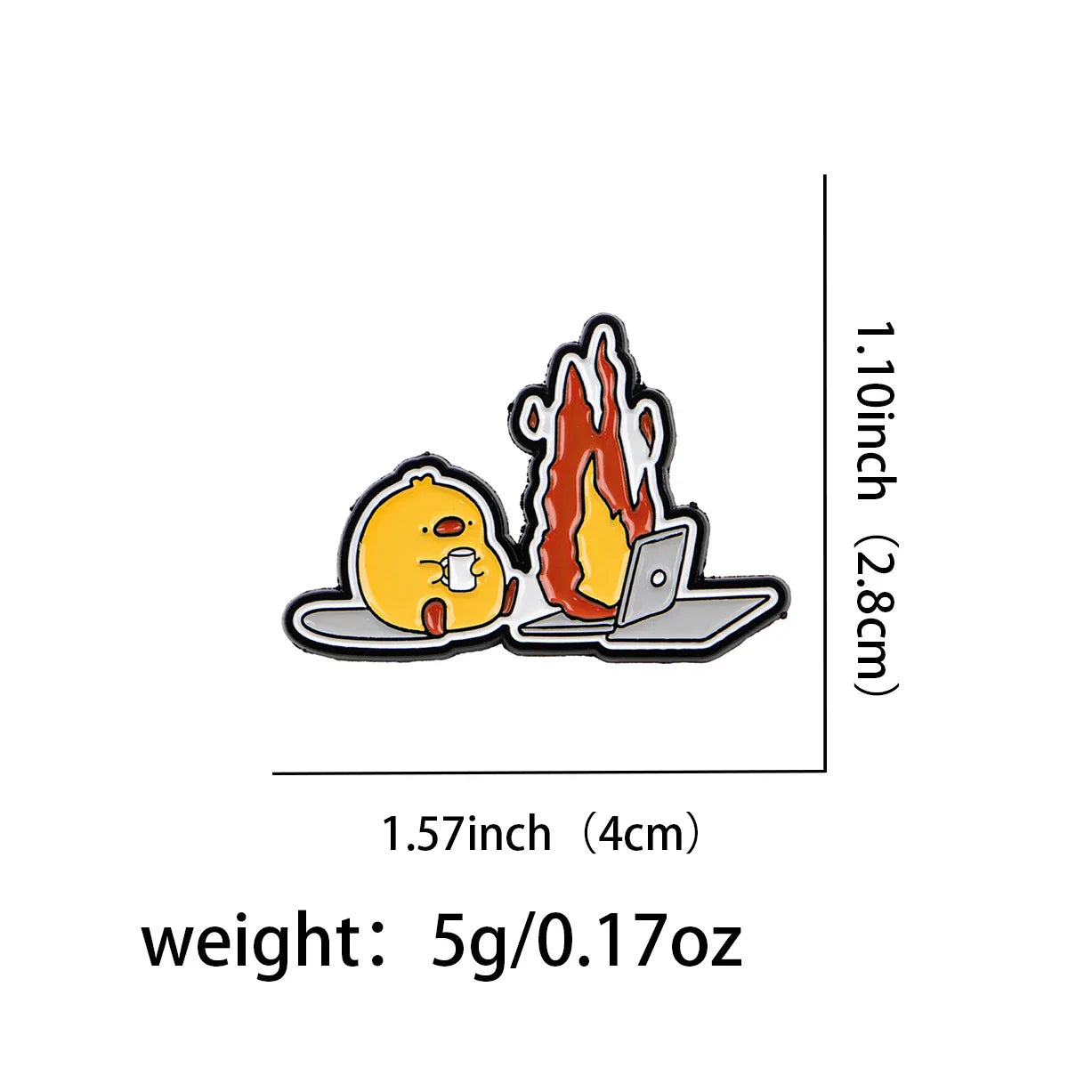 Cute Chicken Enamel Pin Funny Office Quotes Brooch Pines Lapel Pins Badge on Backpack Clothing Accessories Fashion