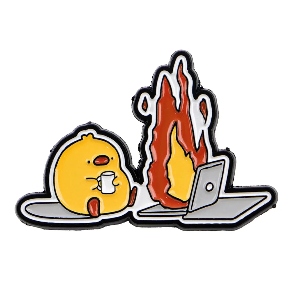 Cute Chicken Enamel Pin Funny Office Quotes Brooch Pines Lapel Pins Badge on Backpack Clothing Accessories Fashion