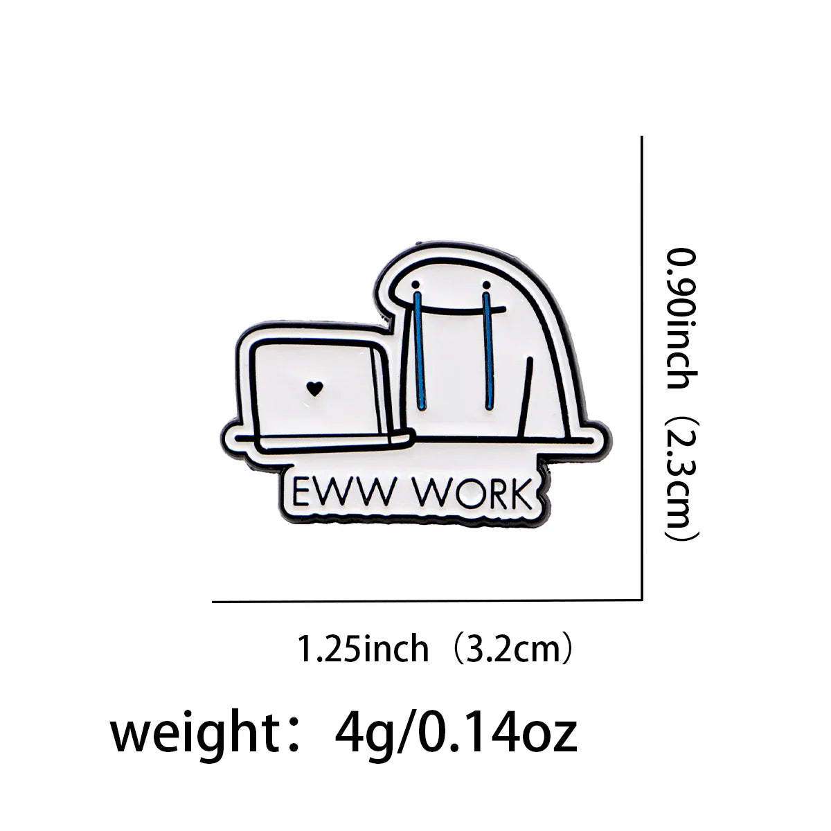 EWW Work Enamel Pin 1