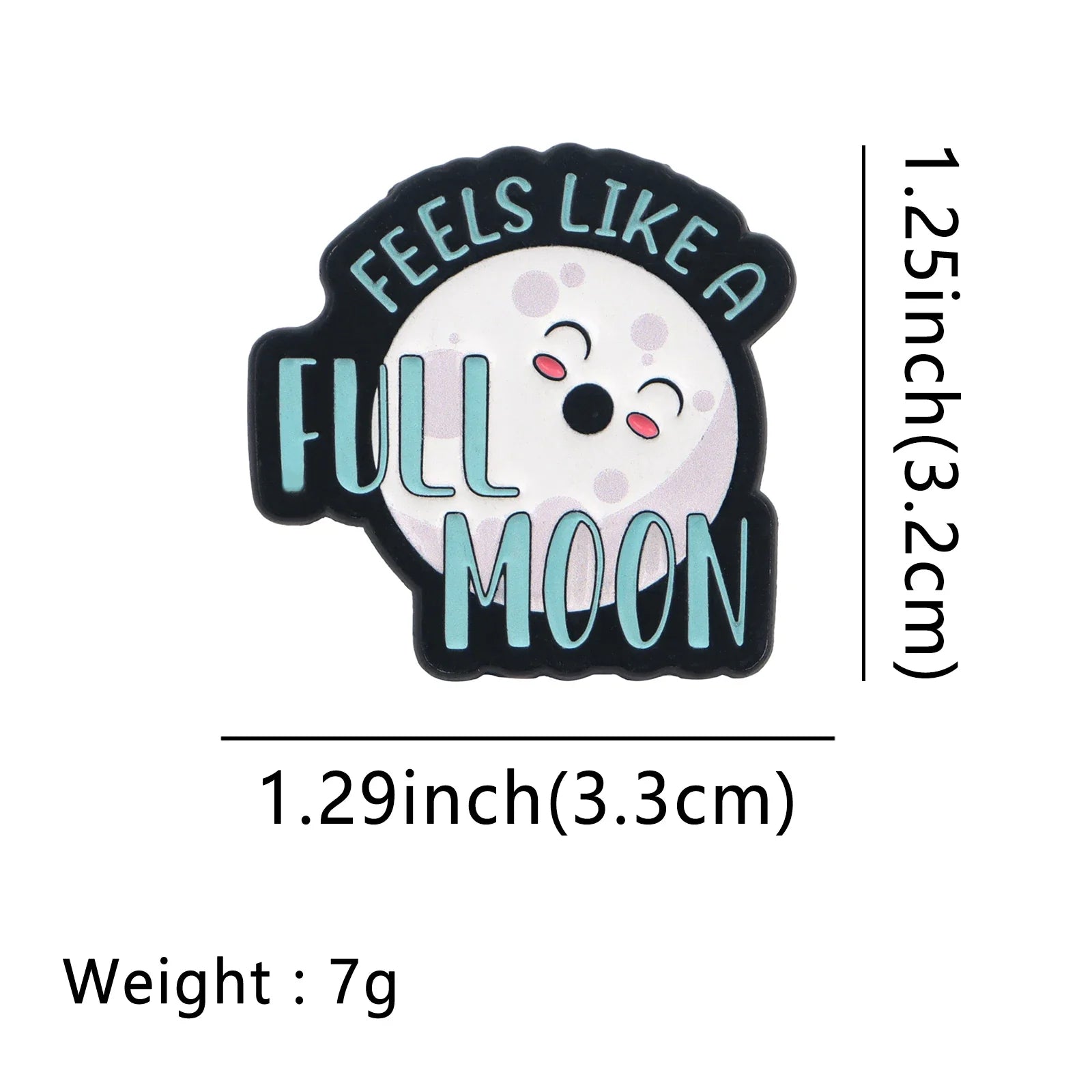 Feels Like A Full Moon Enamel Pin (Glow In The Dark) 1