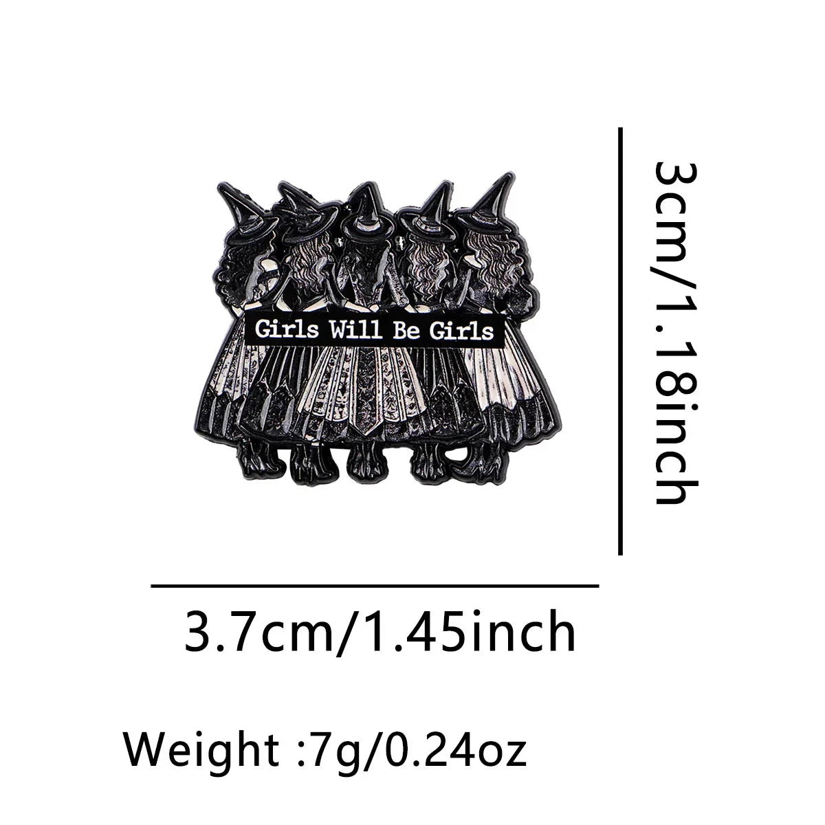 Witch Enamel Pin Cute Girls Quote Brooch Pines Lapel Pins Feminism Badge Clothing Accessories Fashion Jewelry Friends