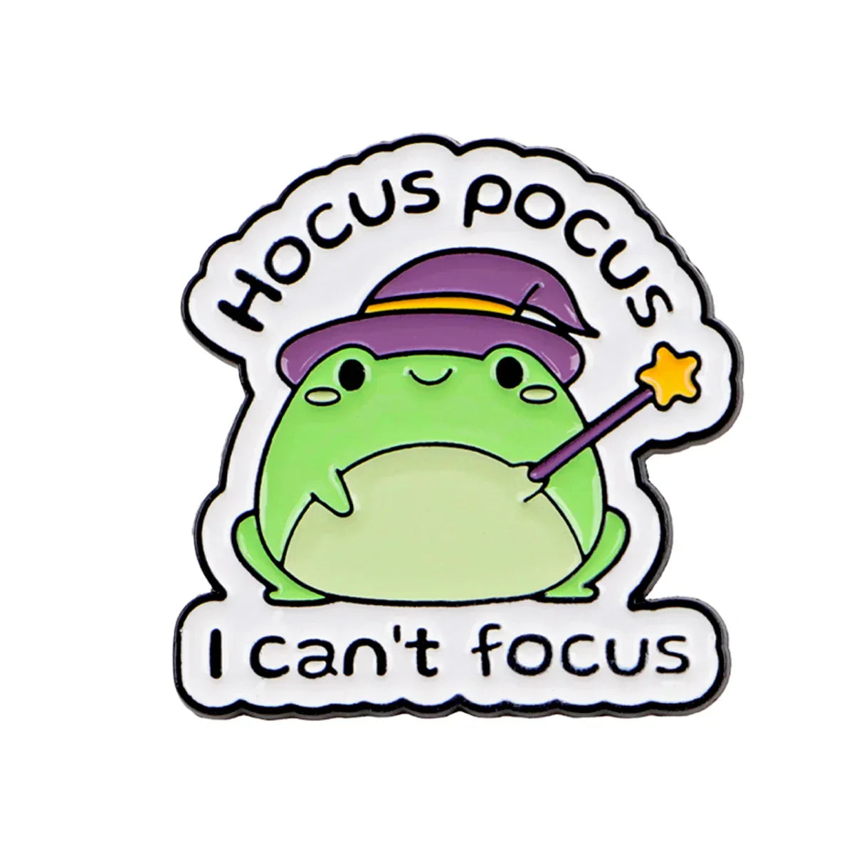 Magician Frog Enamel Pin Cute Animal Brooch Pines Lapel Pins Badge on Backpack Clothing Accessories Witch Jewelry