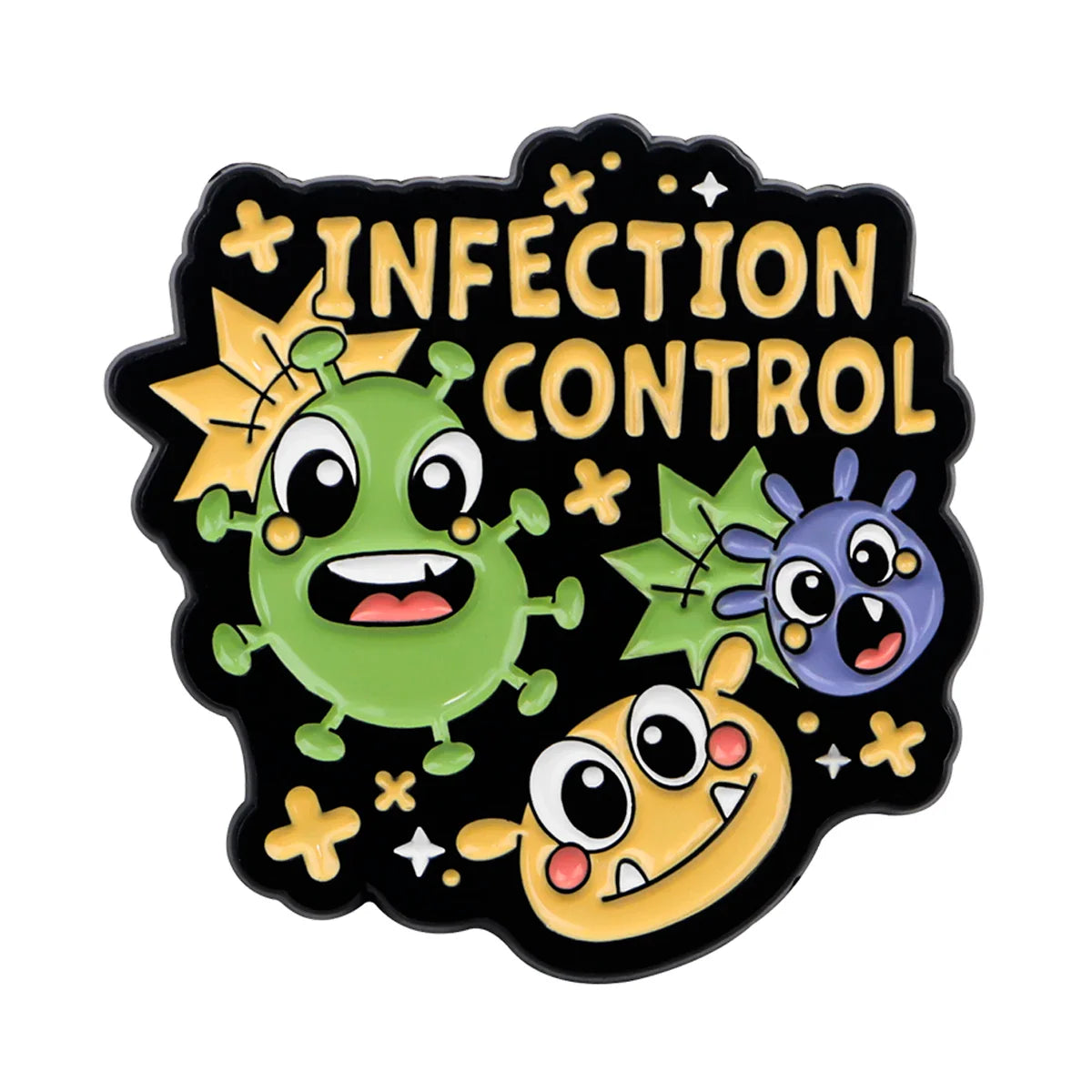 Infection Control Bacteria Enamel Pin 1