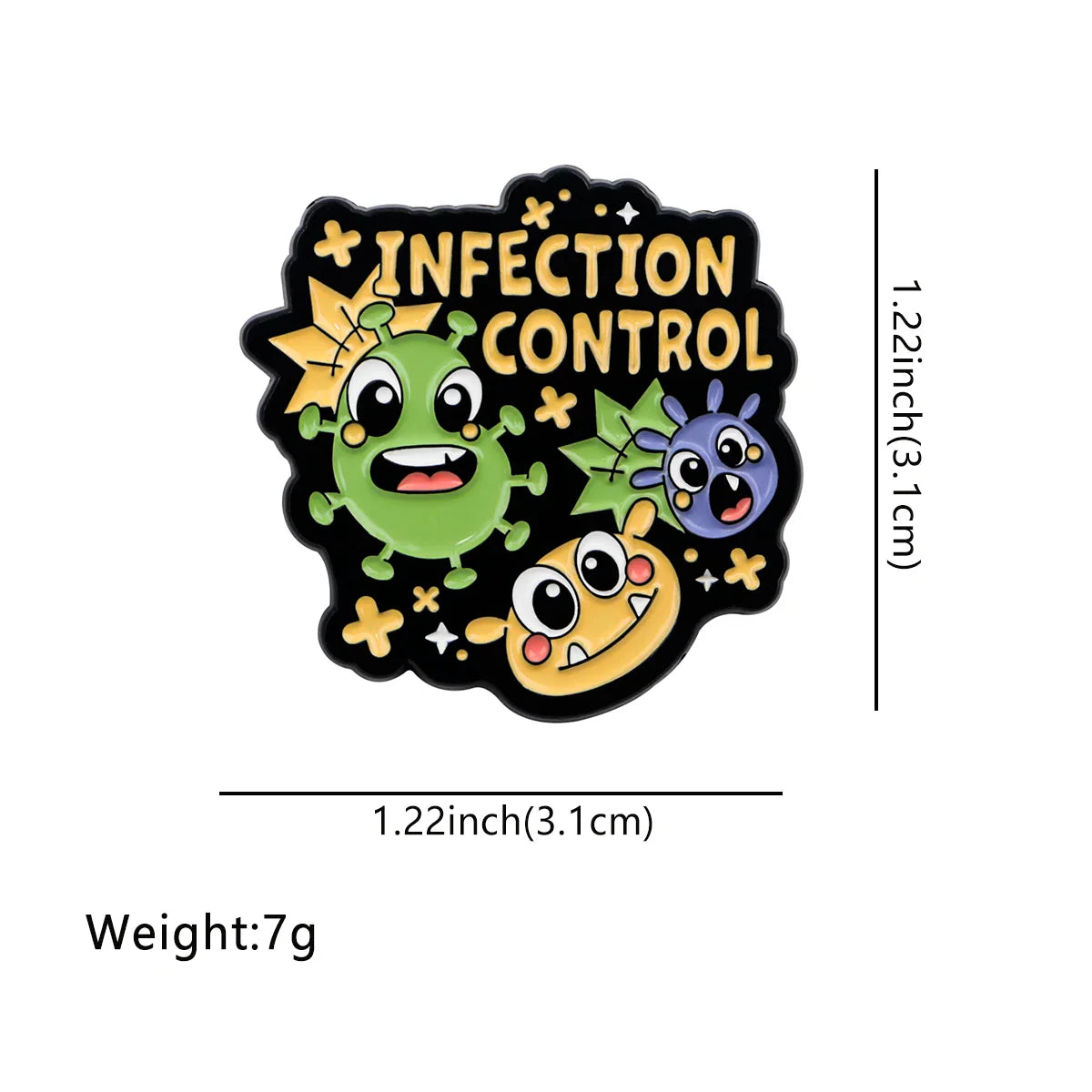 Infection Control Bacteria Enamel Pin 1