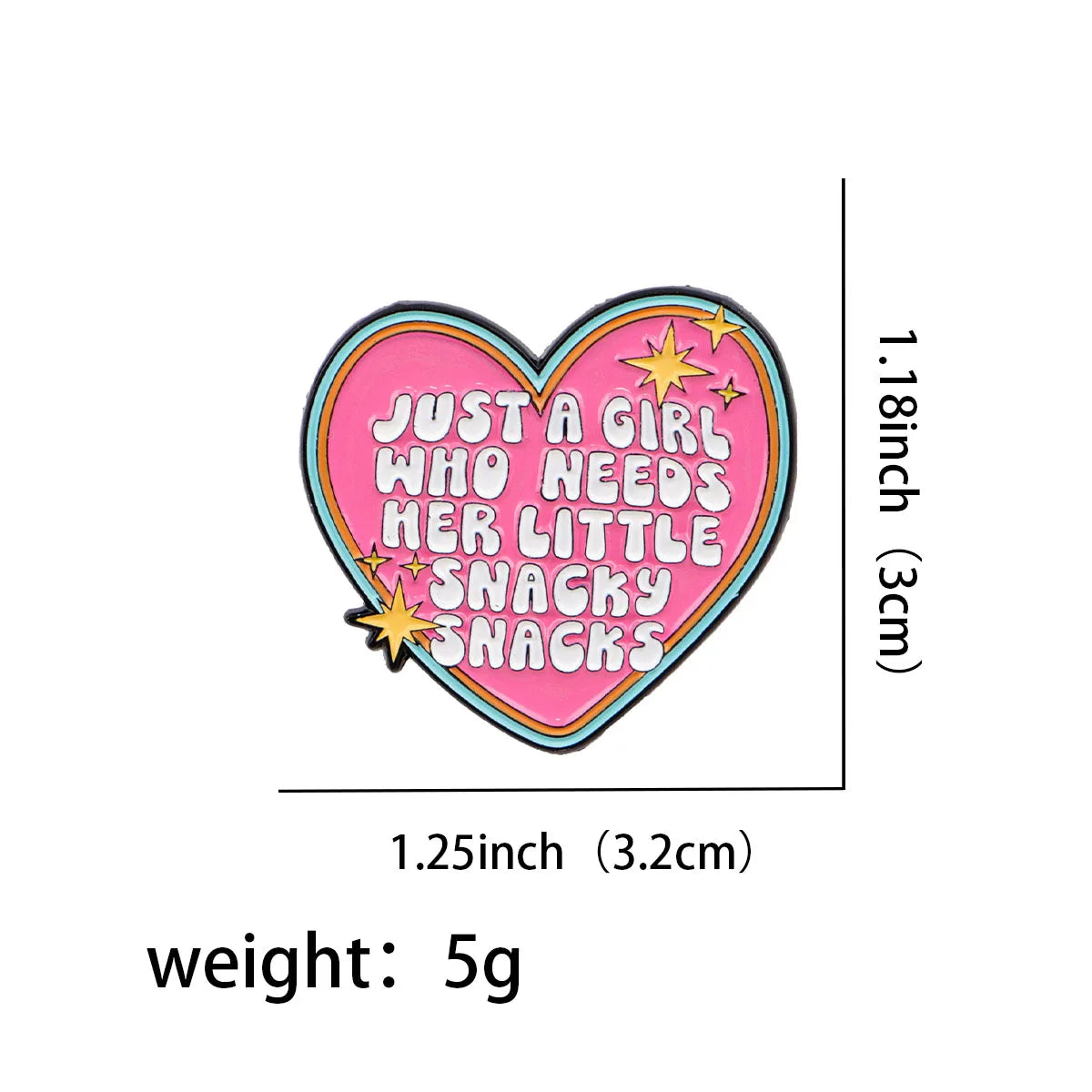 ’Just a Girl’ Enamel Pin 1
