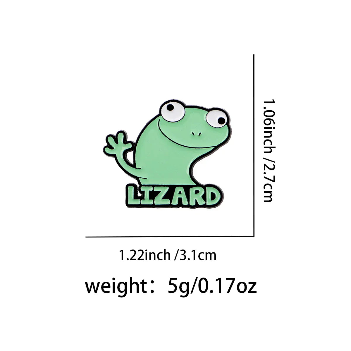 Lizard Enamel Pin Cute Animal Brooch Pines Lapel Pins Badge on Backpack Clothing Accessories Funny Jewelry Friends