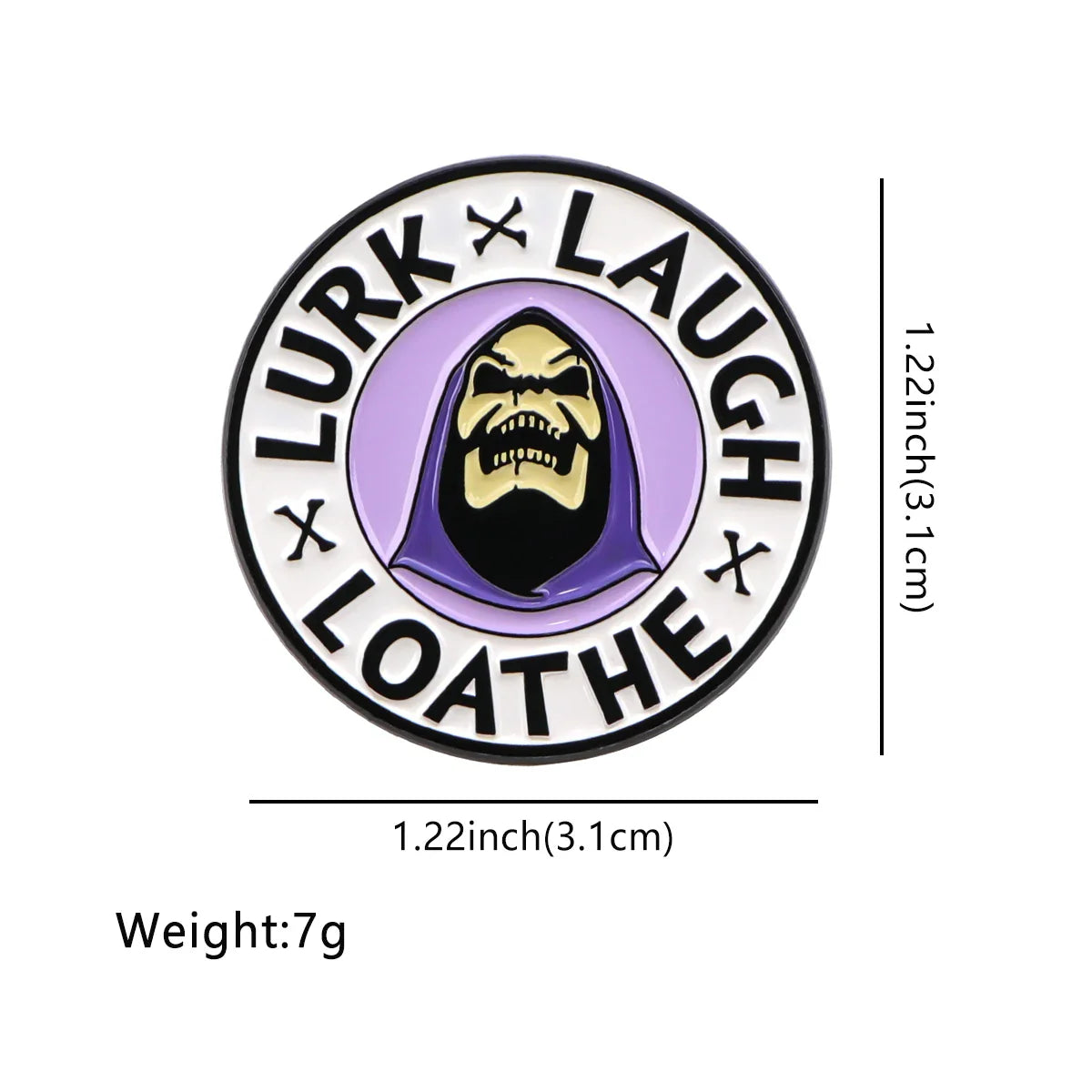 Lurk Laugh Loathe Skeletor Enamel Pin 1