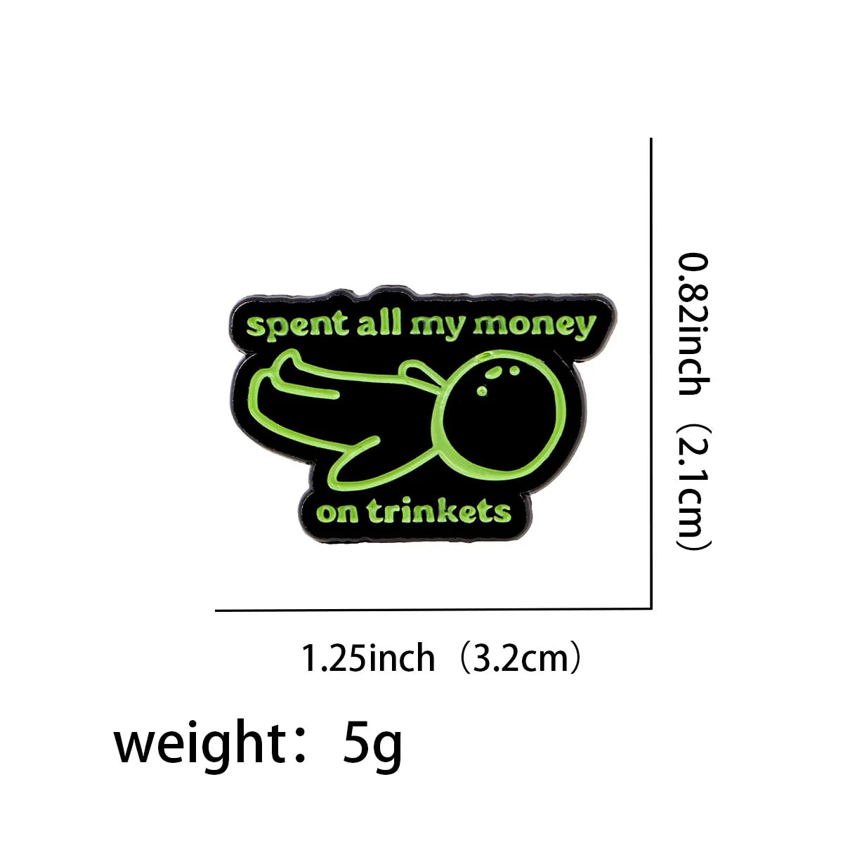 Media Spent All My Money On Trinkets Enamel Pin 1