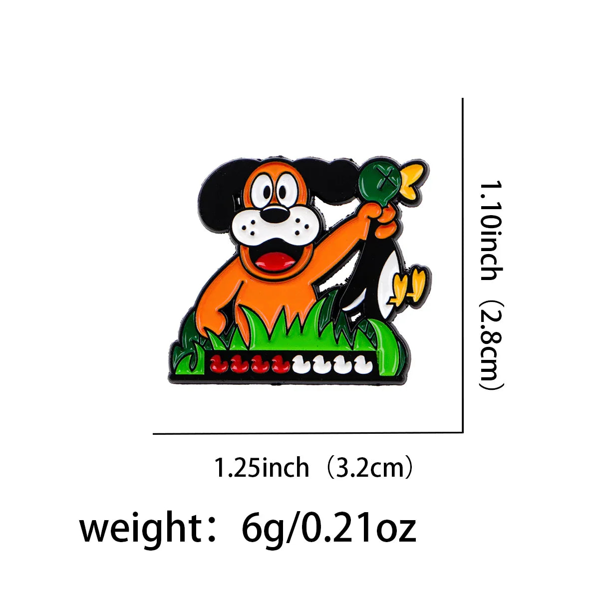 Funny Duck Enamel Pin Cute Dog Brooch Pines Lapel Pins Badge on Backpack Clothing Accessories Animal Jewelry Friends