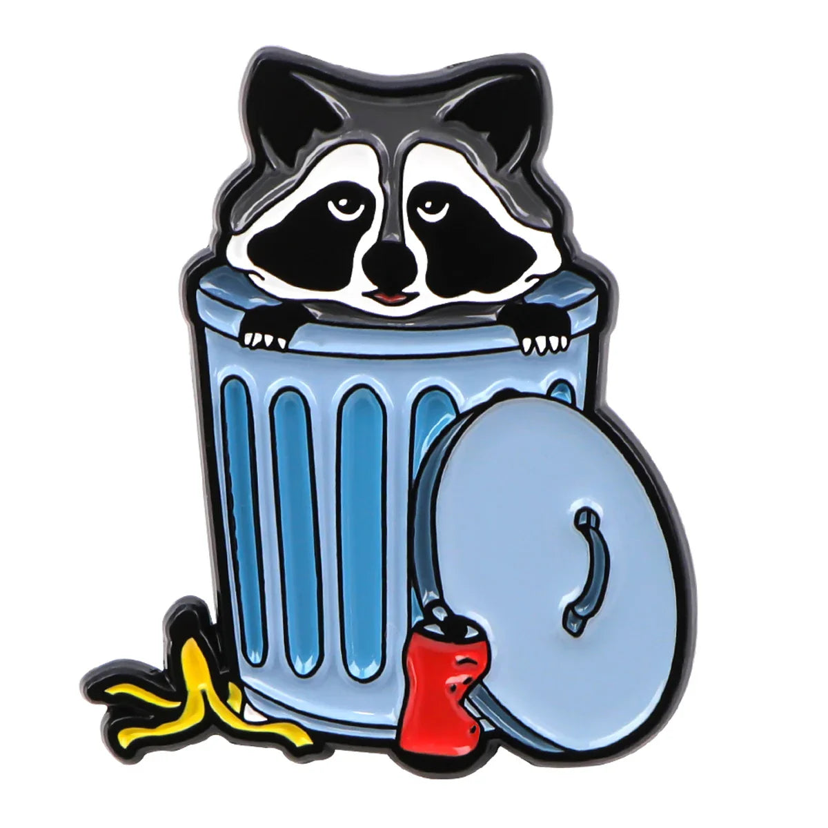 Raccoon Trash Enamel Pin 1
