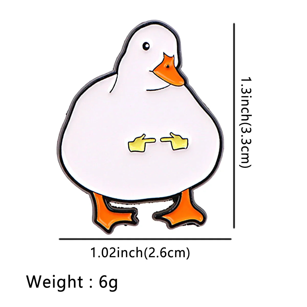 Shy Duck Enamel Pin 1