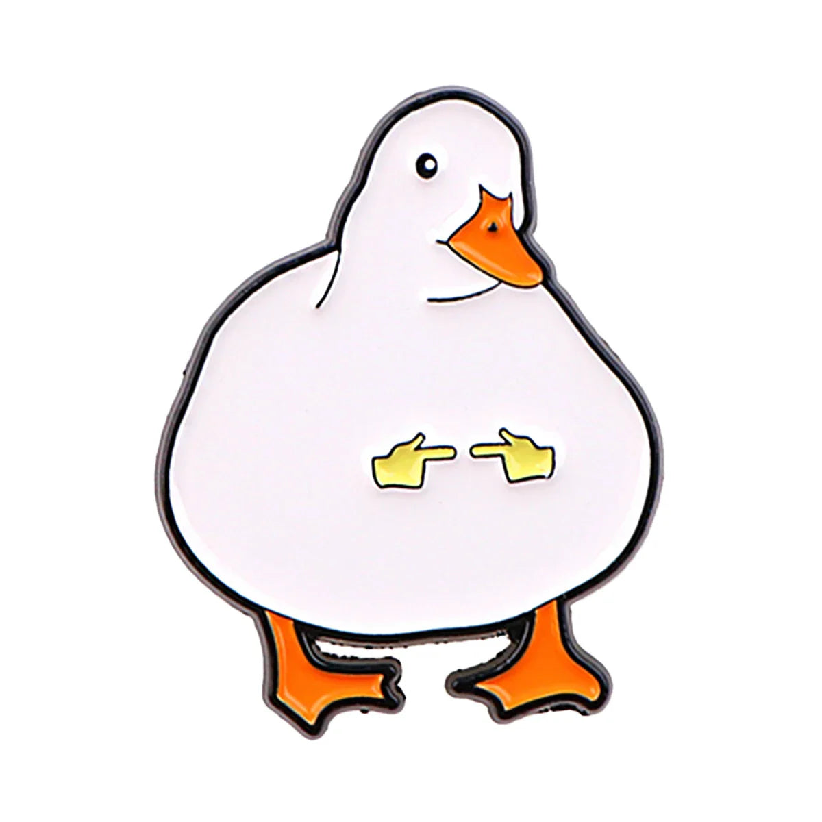 Shy Duck Enamel Pin 1