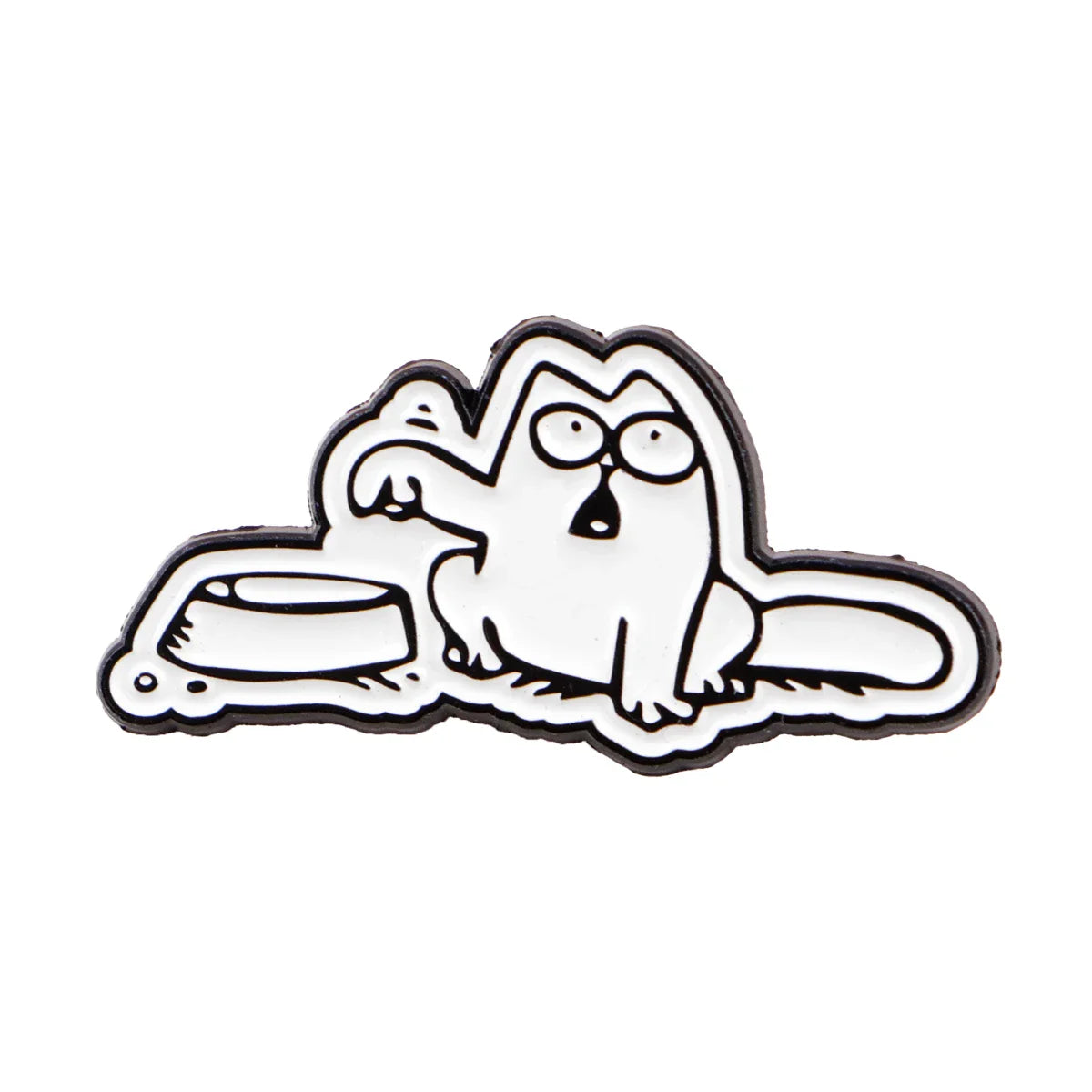 Simon’s Cat Feed Me Enamel Pin 1