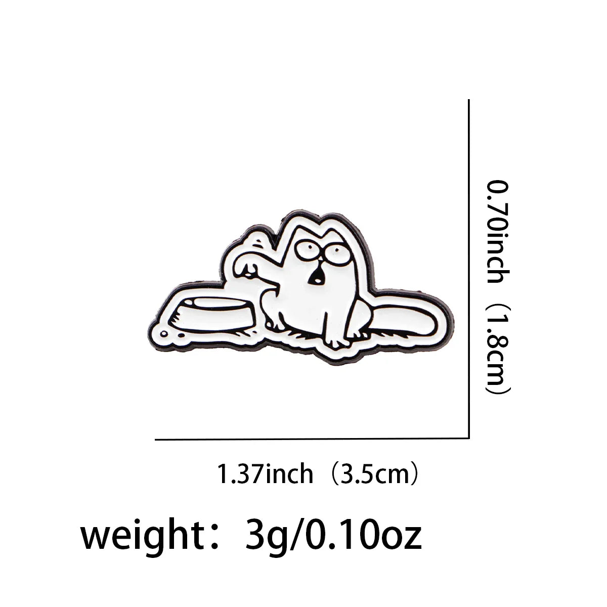 Simon’s Cat Feed Me Enamel Pin 1
