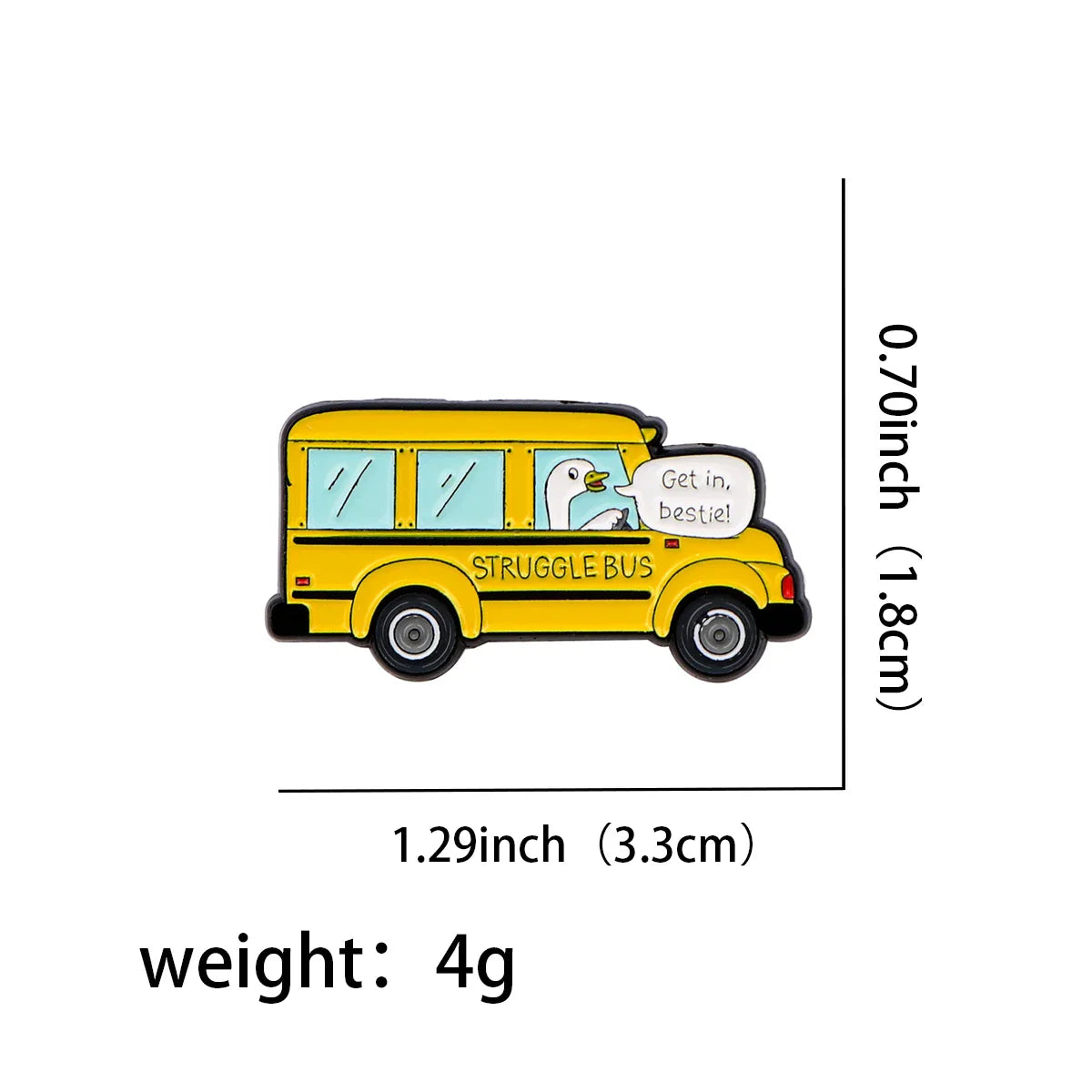 Struggle Bus Goose Enamel Pin 1 / MULTI