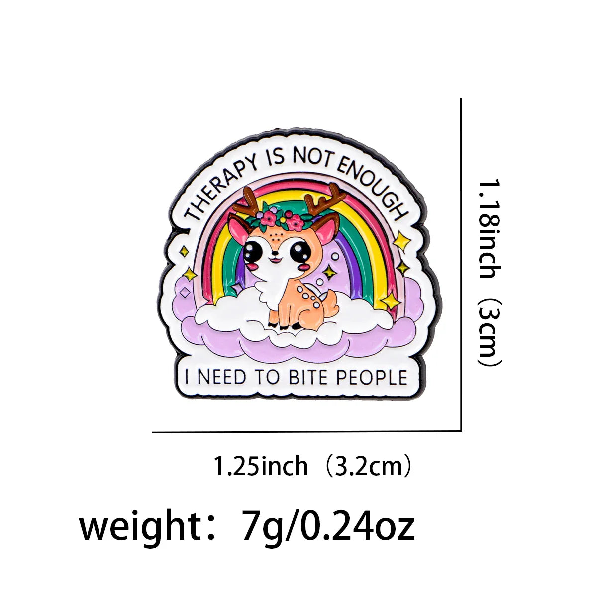 Therapy Is Not Enough Enamel Pin 1