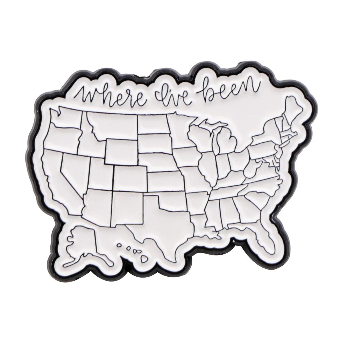 USA Map Enamel Pin 1