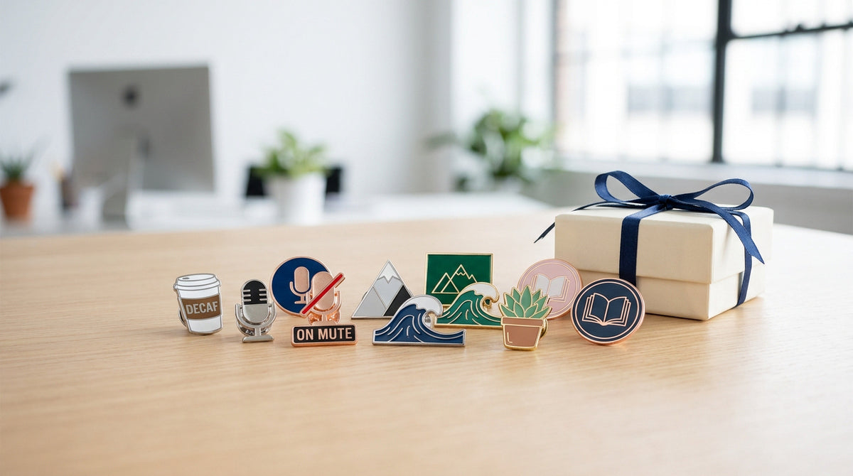 Thoughtful enamel pin gift ideas for coworkers and team members