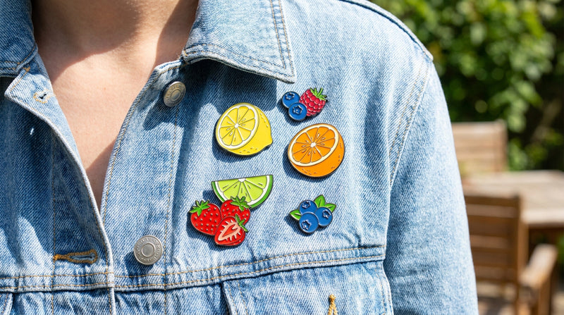 How to style fruit enamel pins for a fresh summer look