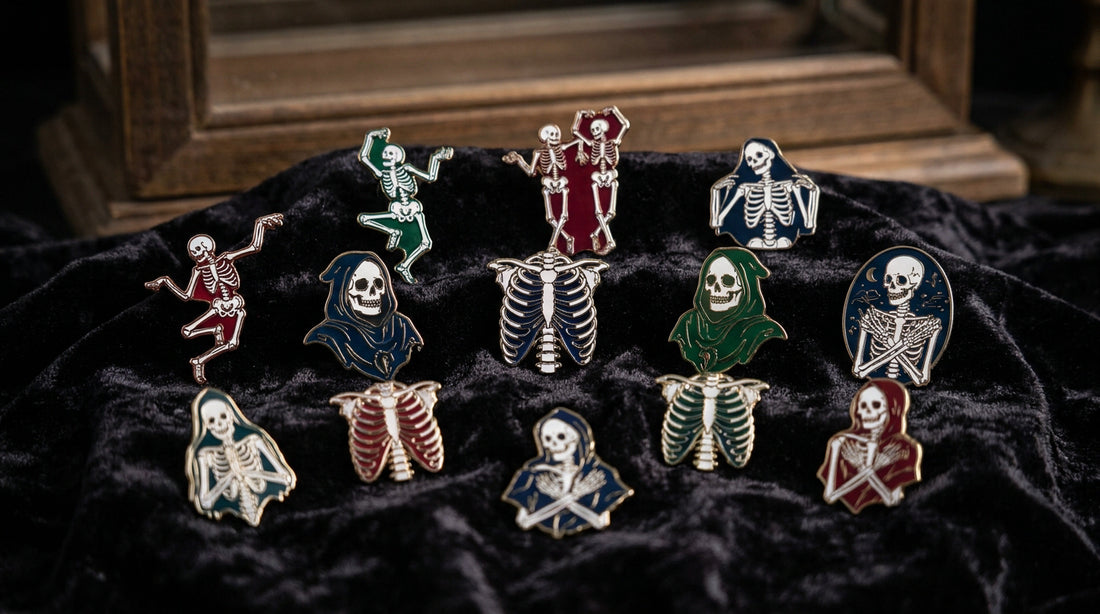 Top skeleton pins for a gothic aesthetic