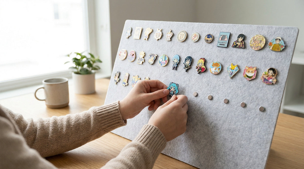How to display anime pins without damaging fabric