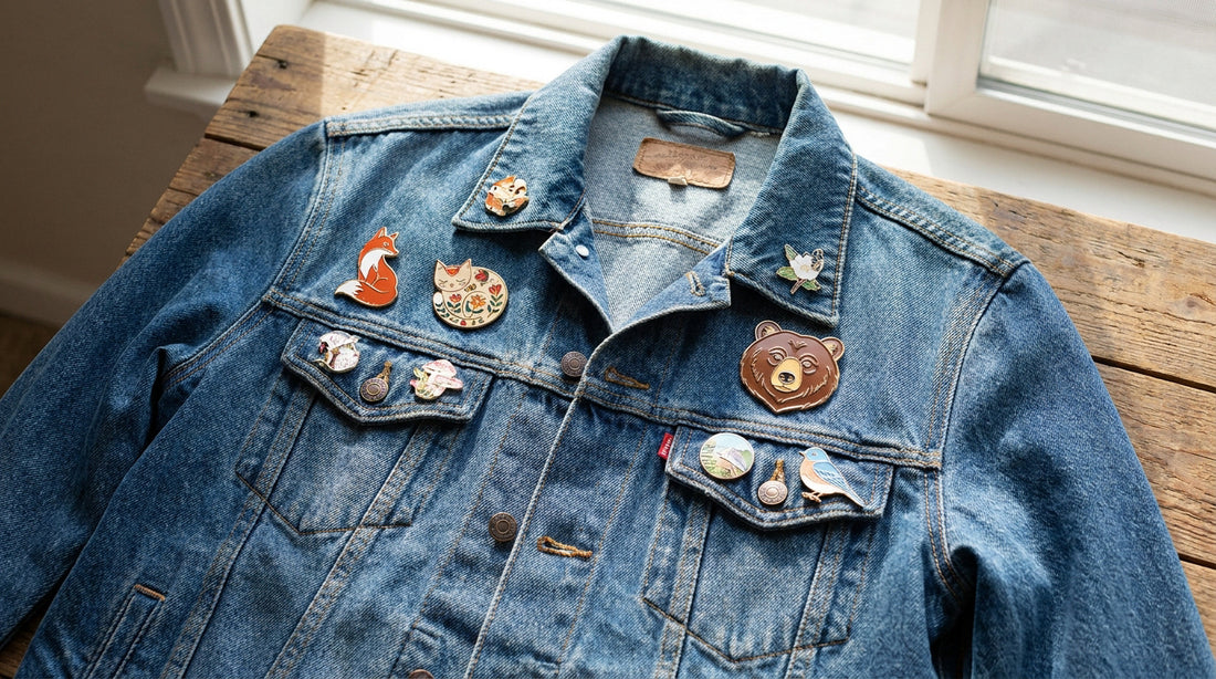 How to style animal enamel pins on denim jackets