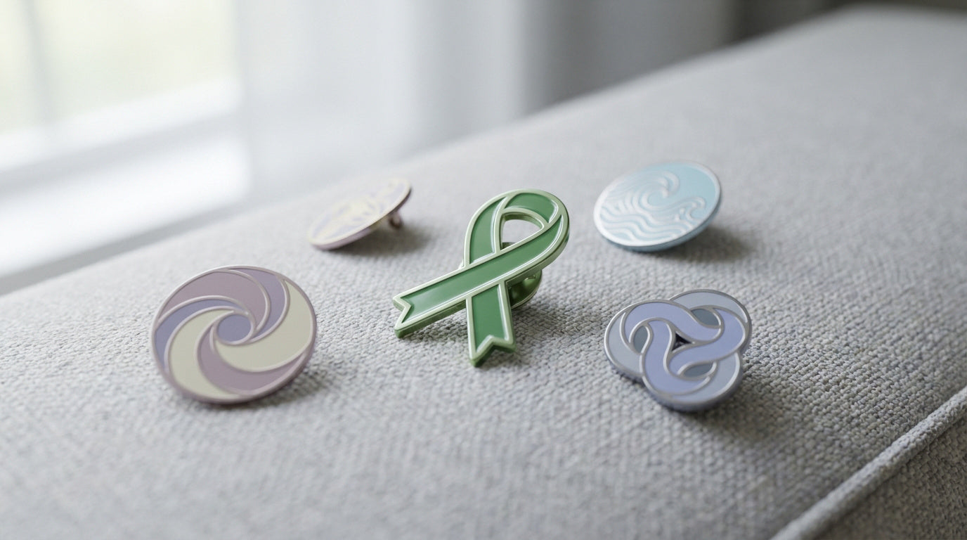 Symbolism of mental health awareness pins