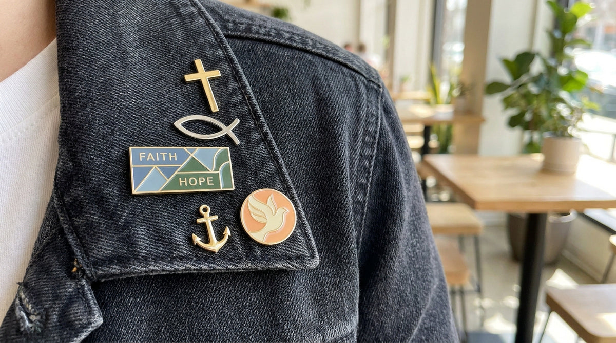 Modern Christian enamel pins to express your faith