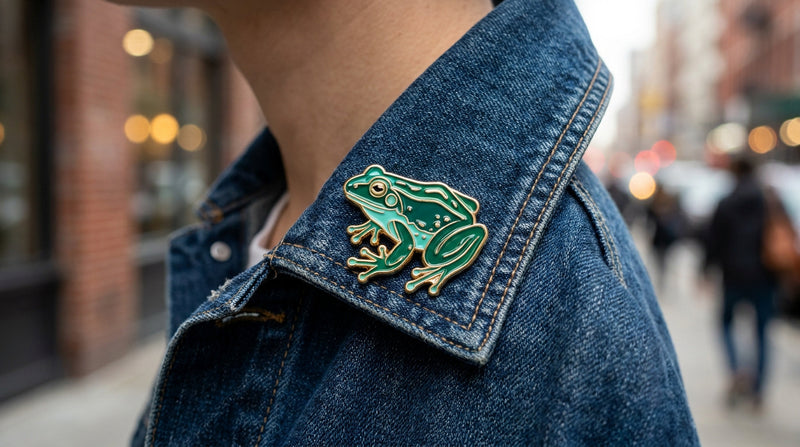 Meaning and symbolism of frog enamel pins in modern fashion