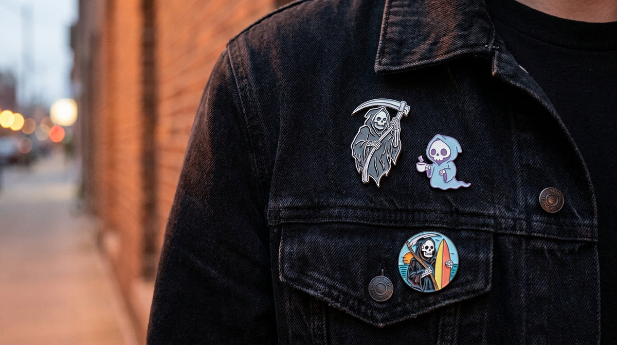 Understanding the symbolism of Grim Reaper pins in fashion