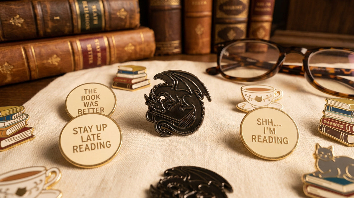 Unique enamel pin gifts for librarians and bookworms