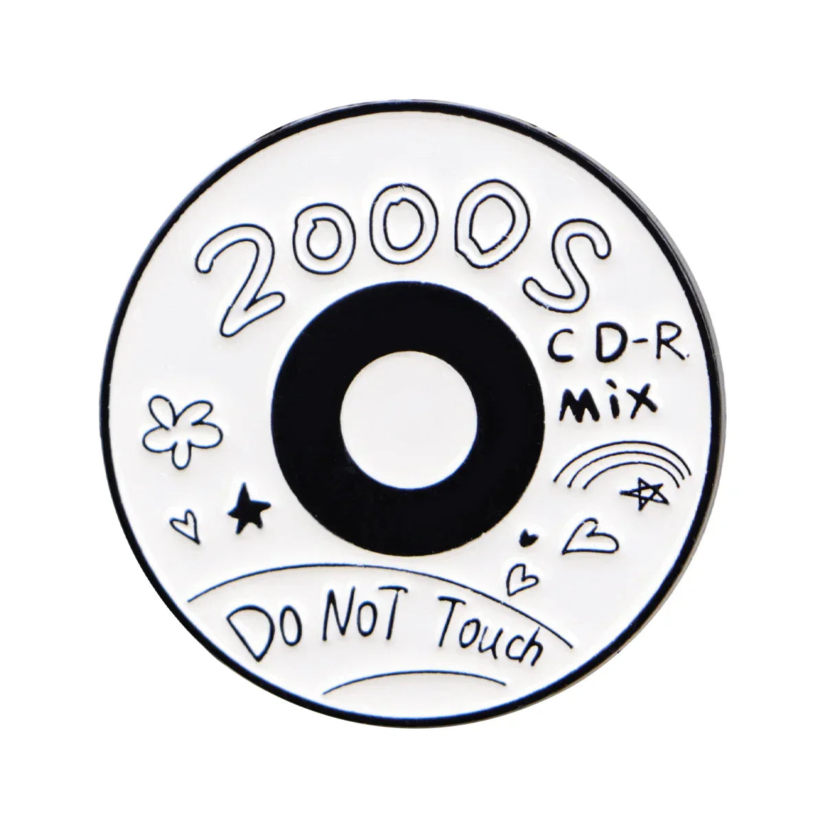 2000s Do Not Touch Enamel Pin 1