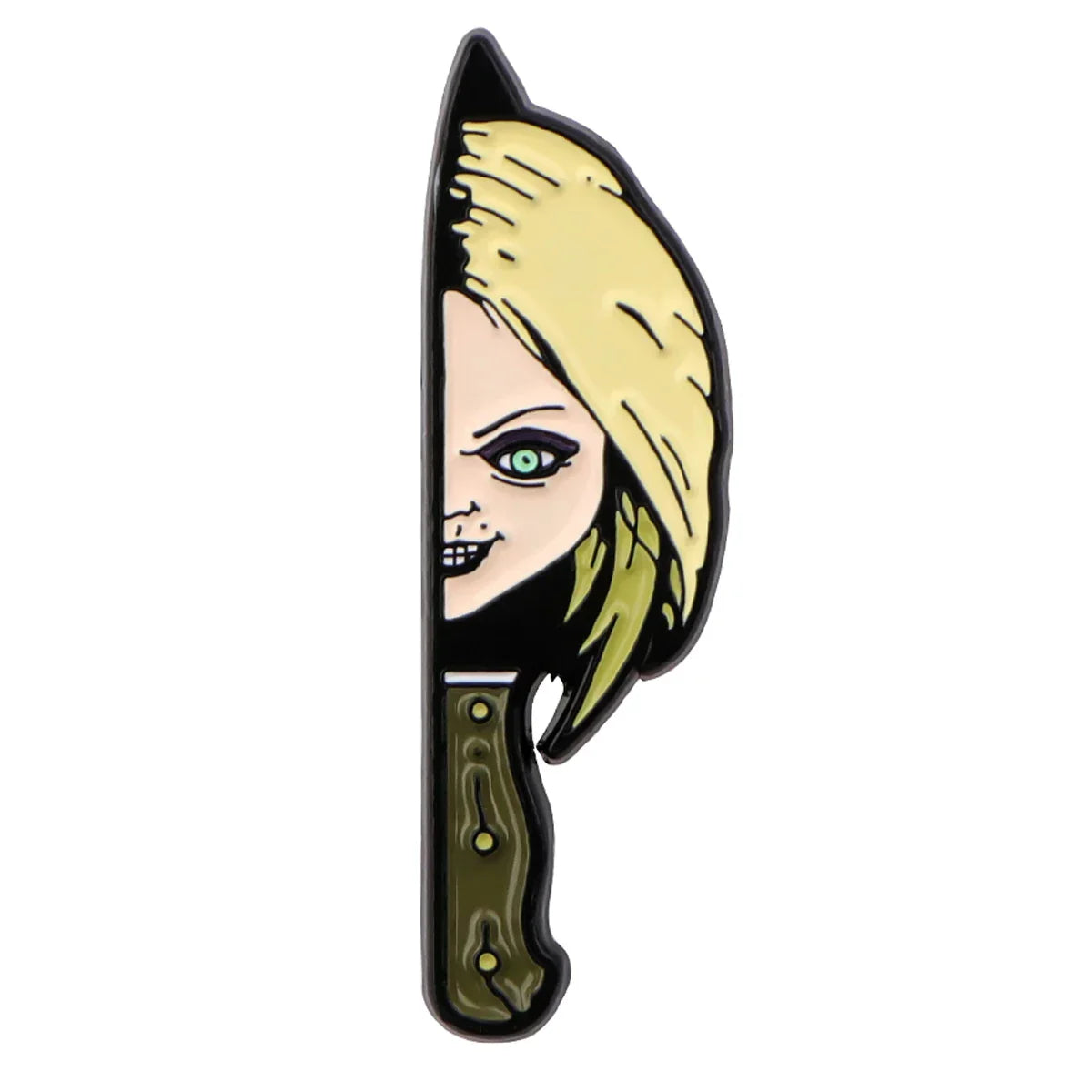 2pcs/set Chucky Knife Enamel Pin 1