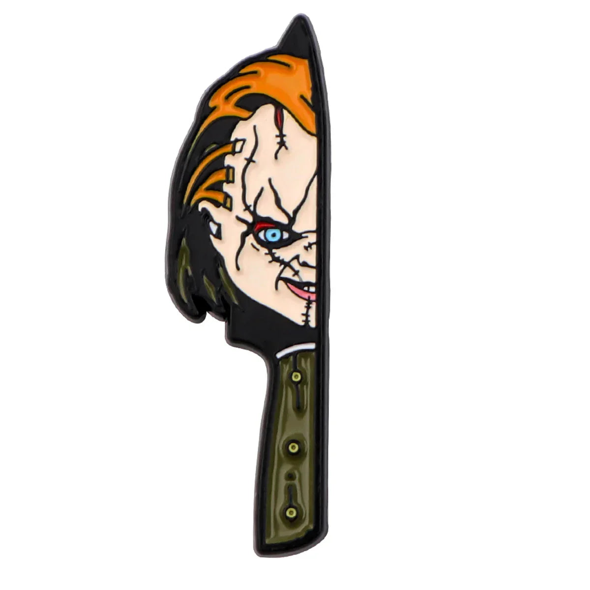 2pcs/set Chucky Knife Enamel Pin 1