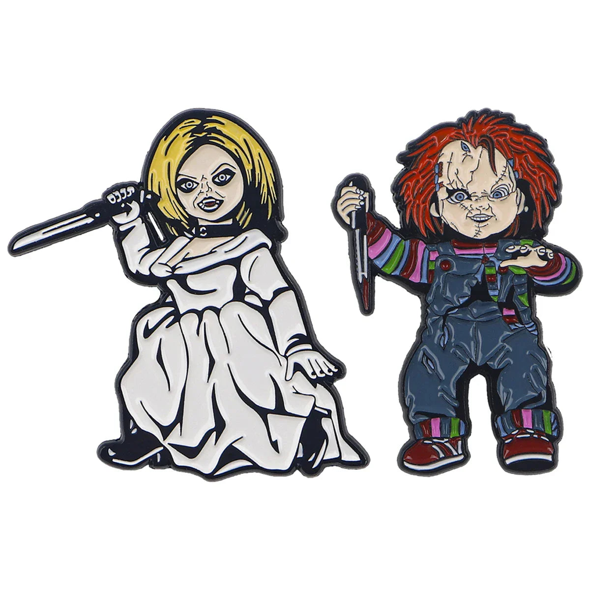 2pcs/set Chucky Enamel Pin 1 / MULTI