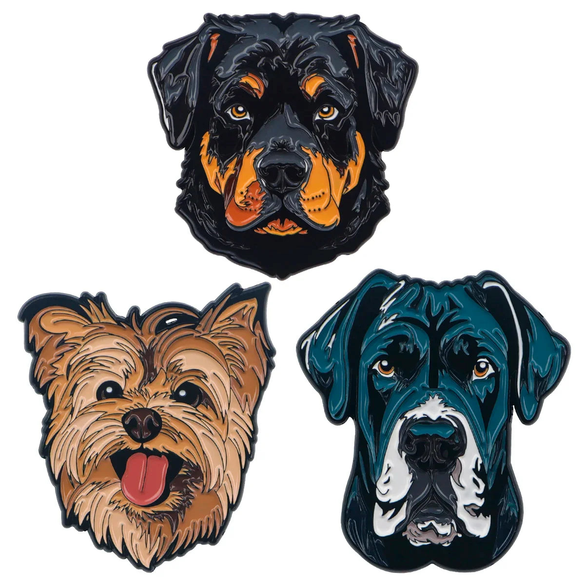 3pcs/set Cute Pet Dogs Enamel Pin 1