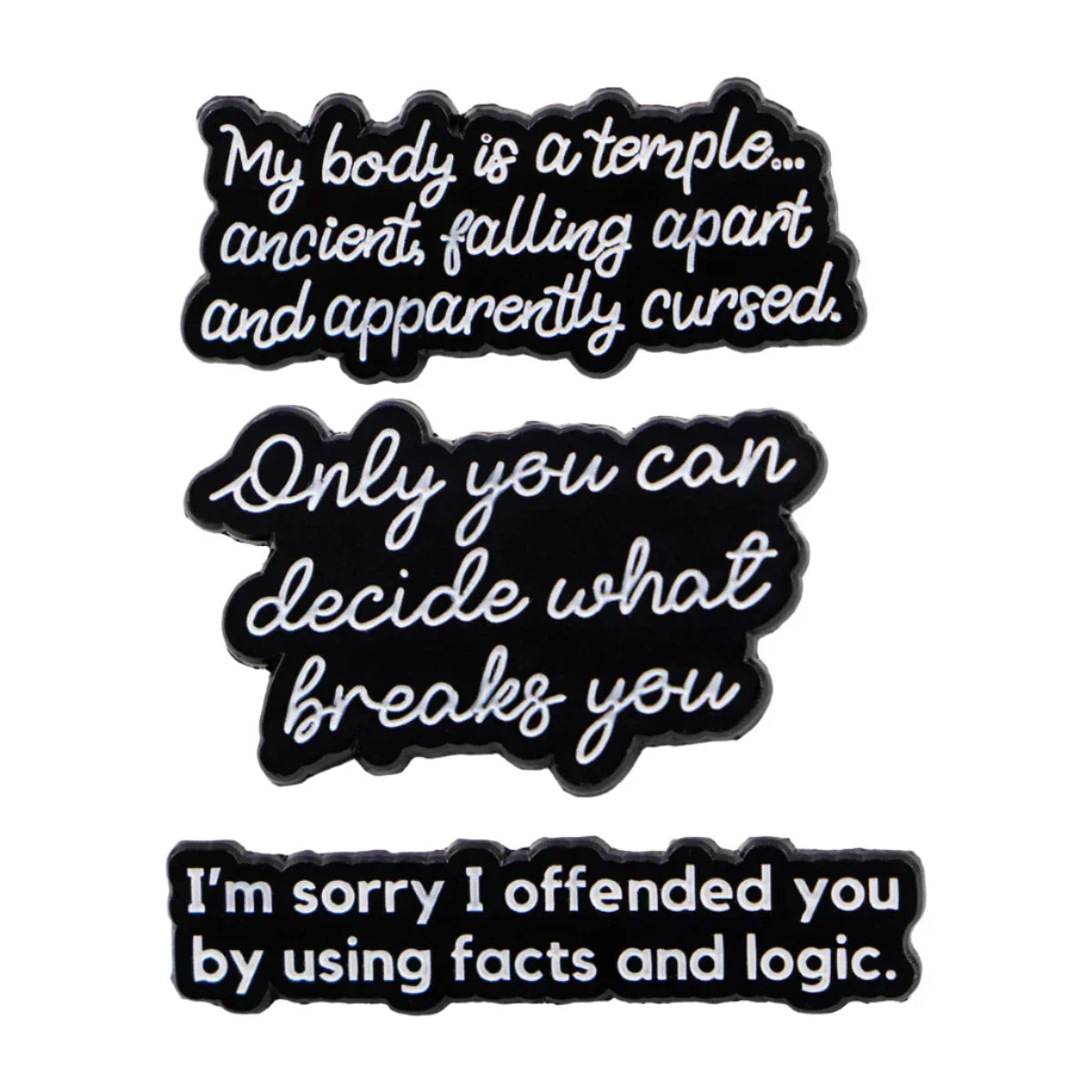 3pcs/set ’my body is’ Enamel Pin 1