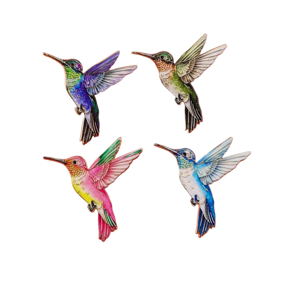 4pcs Hummingbird Enamel Pin Cute Brooch Pines Lapel Pins Badge on Backpack Clothing Accessories Vintage Jewelry Friends