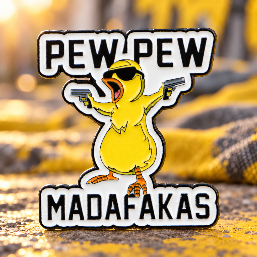 Pew Pew Madafakas Pin lifestyle product photo