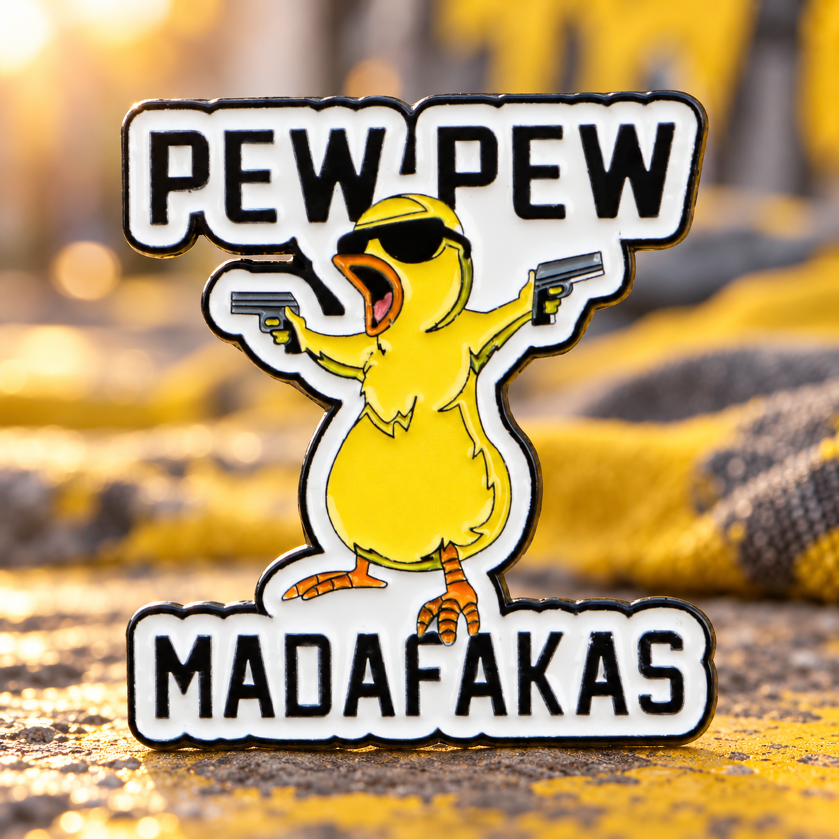 Pew Pew Madafakas Pin lifestyle product photo