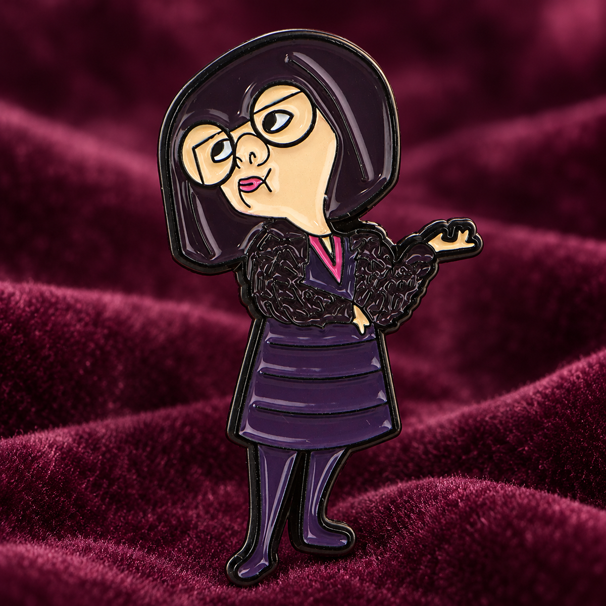 Edna Mode Pin lifestyle product photo