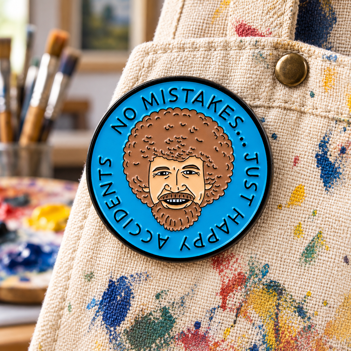 No Mistakes Just Happy Accidents Pin lifestyle product photo