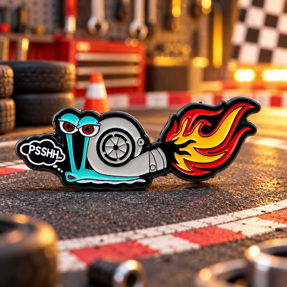 PSSHH Snail Turbine Pin lifestyle product photo
